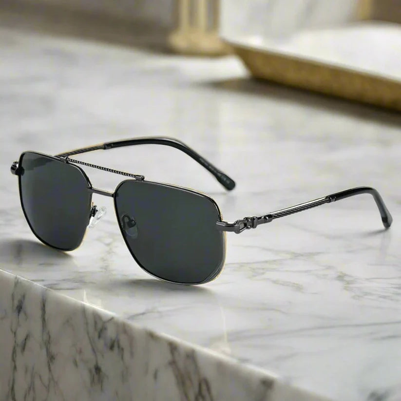 Stainless Steel Frame Sunglasses for Men