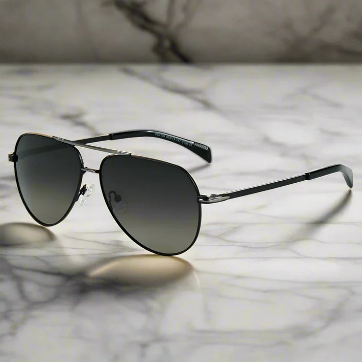 Gradual Grey Green Polarized Sunglasses for Men