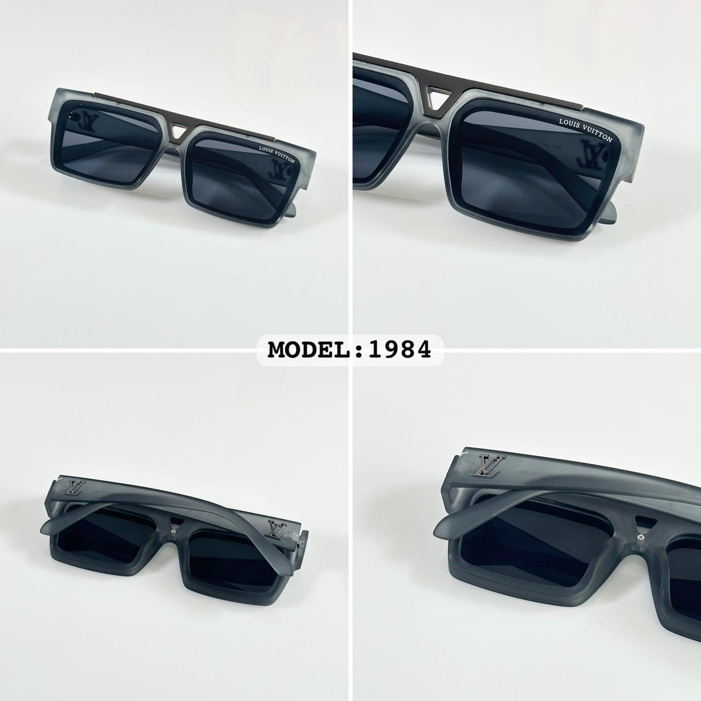 Black Square Frame Sunglasses for Unisex