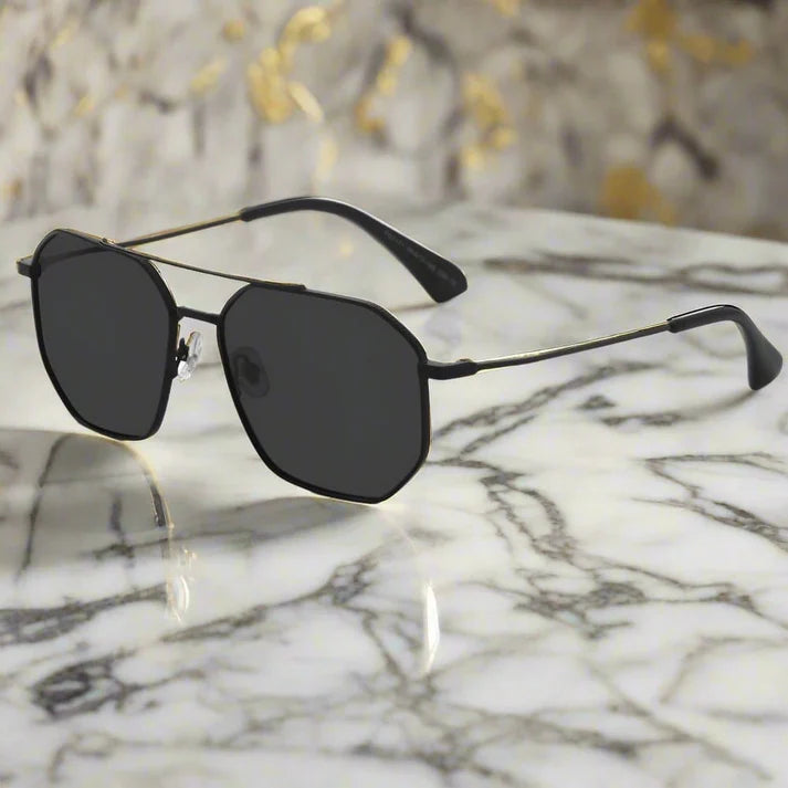 Black Grey Polarized Sunglasses for Men