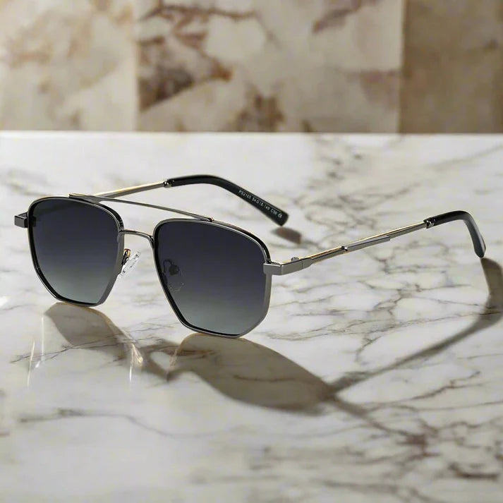 Gradient Grey Polarized Sunglasses for Men