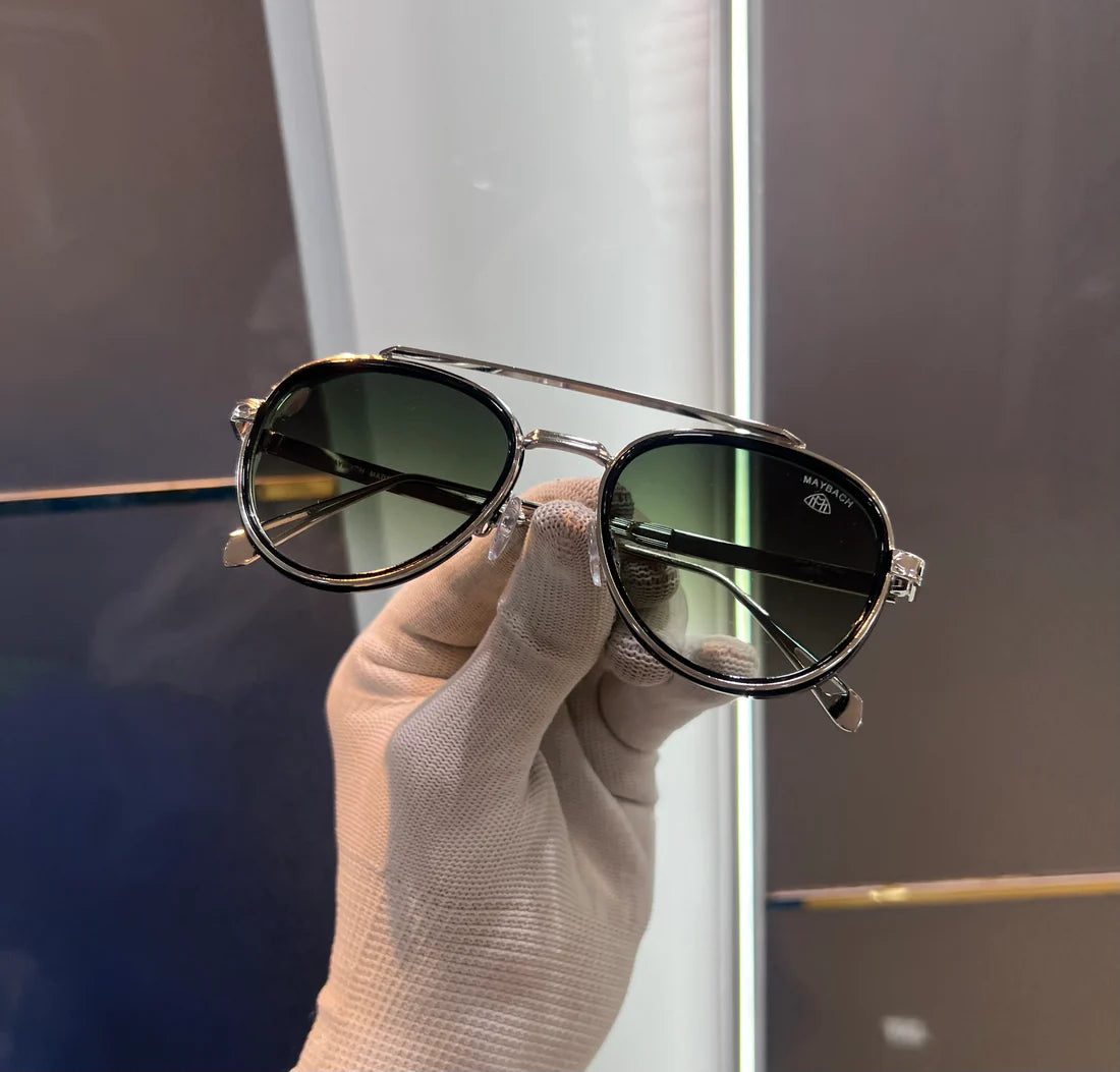 Green Metal Luxury Shade Glasses