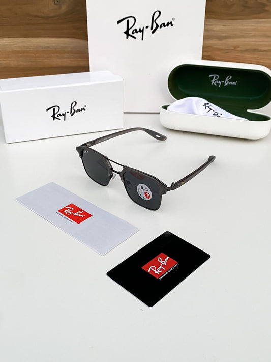 Square Matt Black Sunglasses