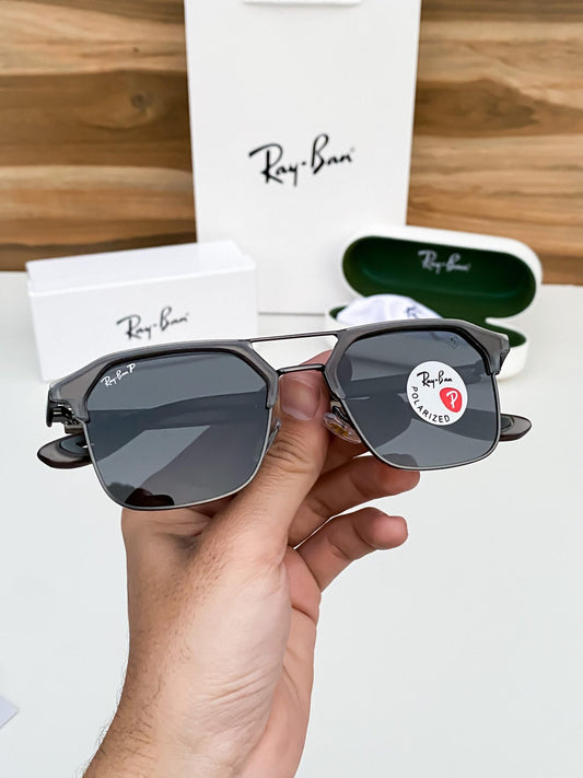 Square Matt Black Sunglasses