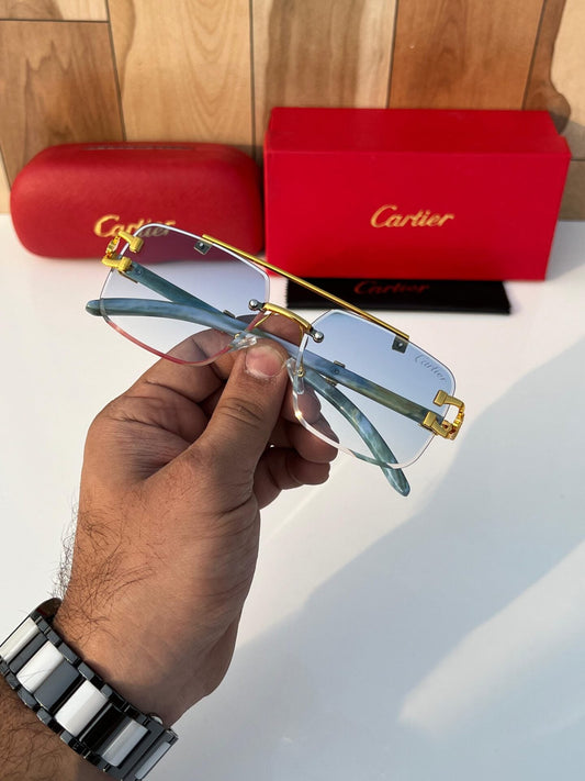 Square Blue Gradient Sunglasses