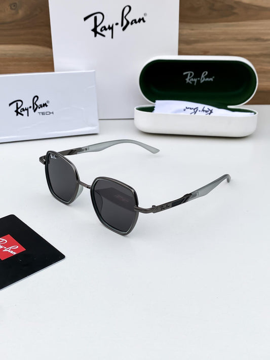 Gray Hexagonal Sunglasses