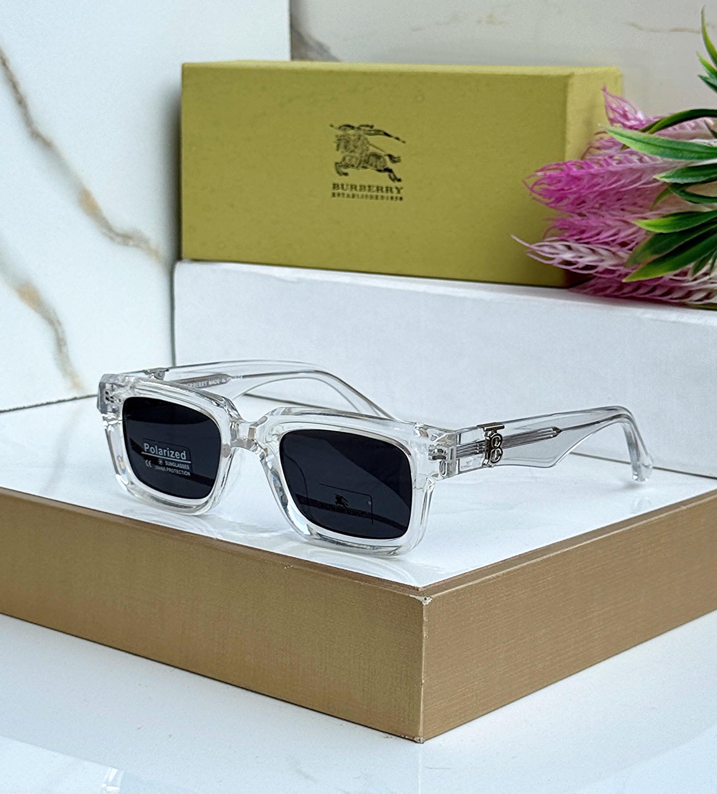 Transparent Square Sunglasses