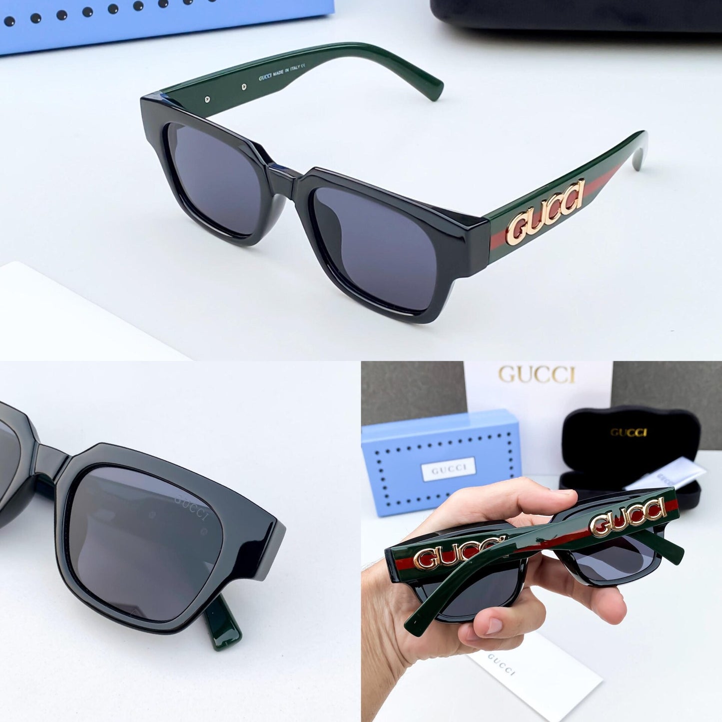 Sunglasses with Web Stripe Detail