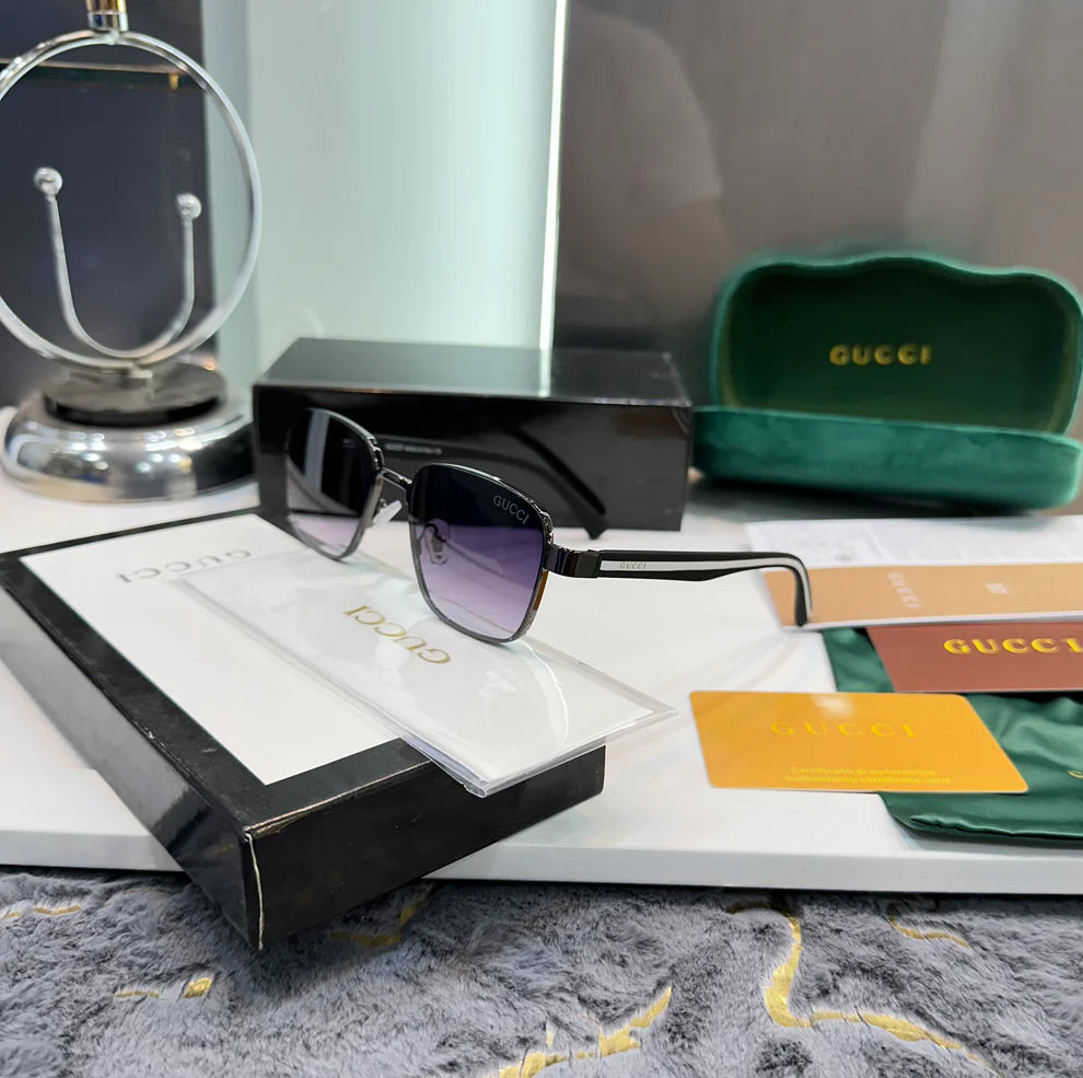CLASSY SUNGLASSES - BLACK WHITE WITH OG BOX
